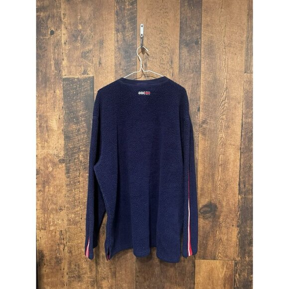 Vintage Tommy Hilfiger Fleece Pullover Sweater Blue XL EUC - Picture 3 of 5